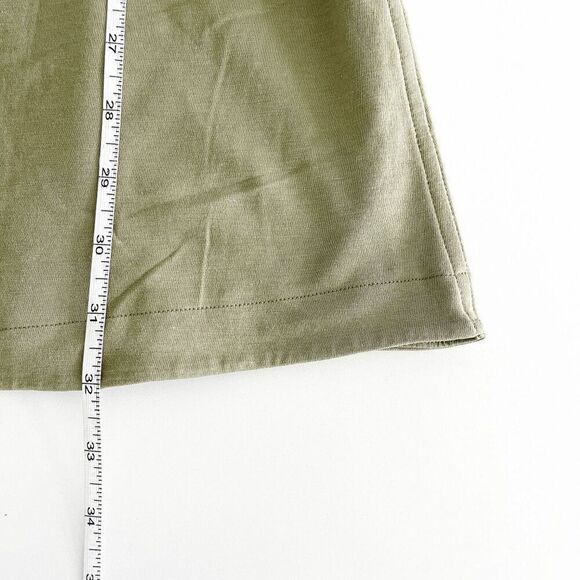 Lululemon Athletica Womens Cotton Wrap Front 3/4 Sleeve T Shirt Dress Green 2 - Picture 4 of 5